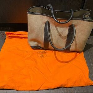 Hermès garden Bag with Black Trim